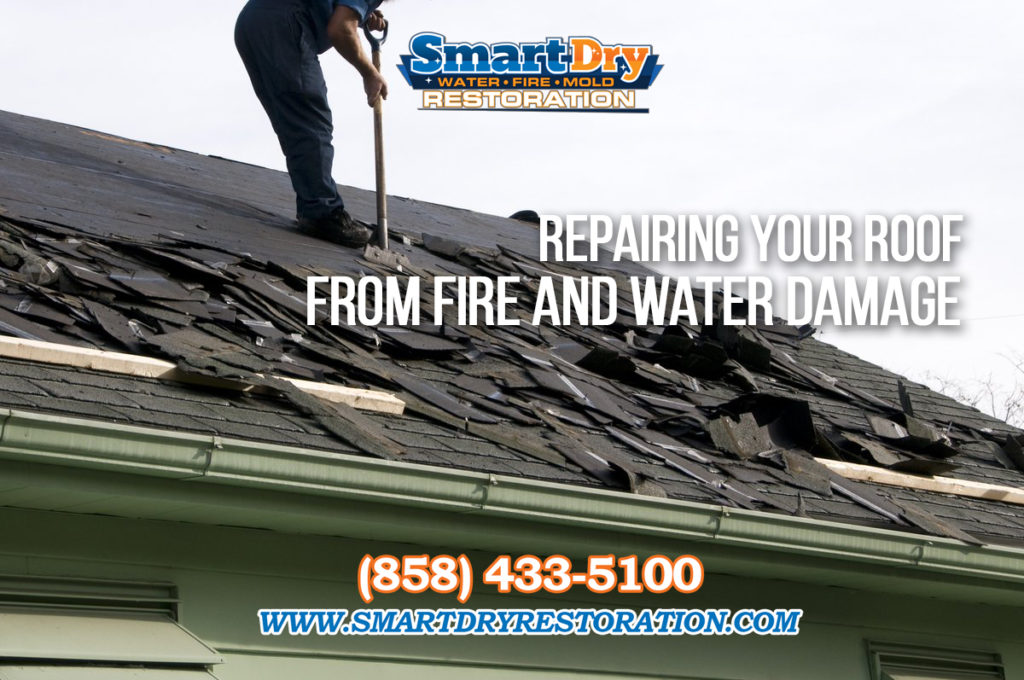 Repairing Roof from Water Damage in San Diego California