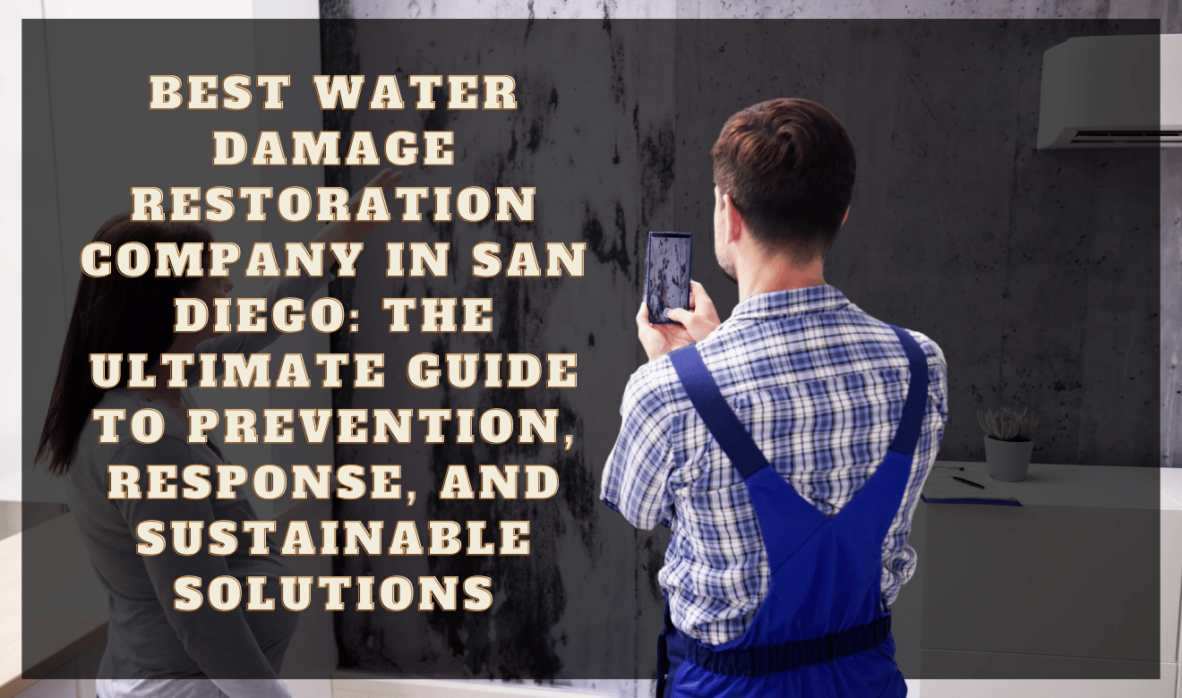 Best Water Damage Restoration Company San Diego: A professional technician using industrial drying equipment to restore a water-damaged home in San Diego.