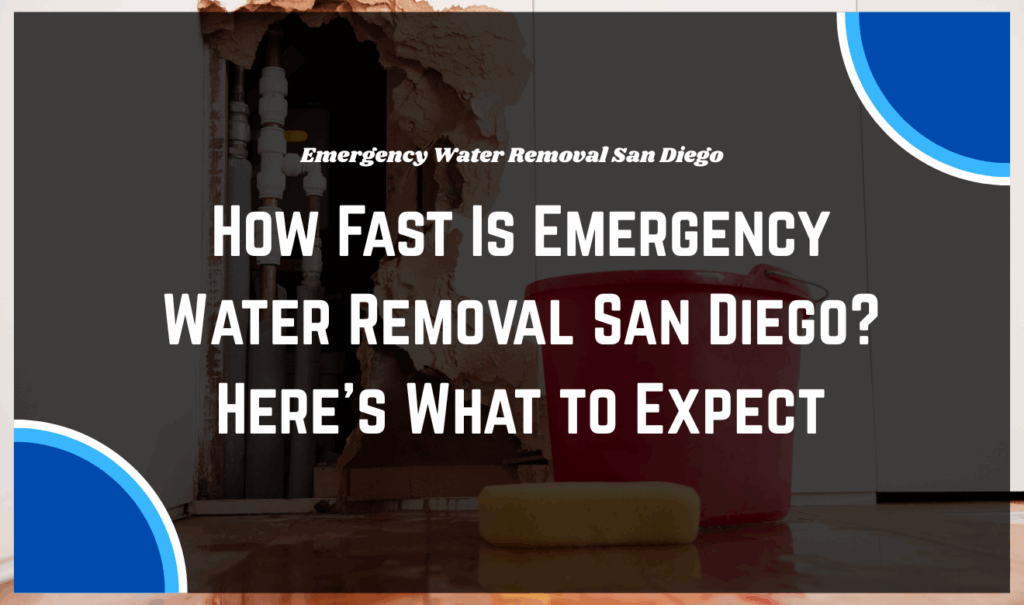 Flooded living room undergoing emergency water removal San Diego