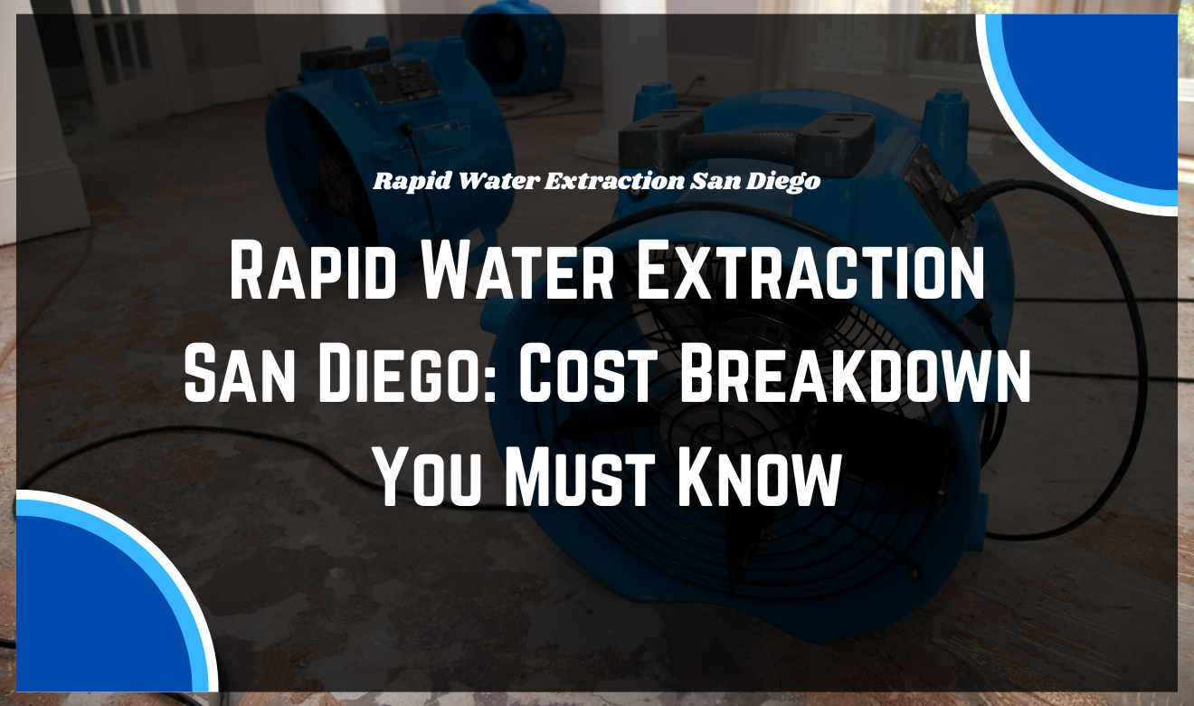 Rapid Water Extraction San Diego: Water-soaked home interior in San Diego needing urgent extraction

